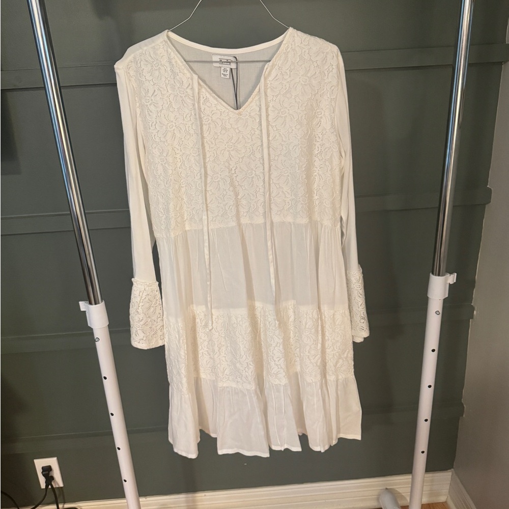 Myra Bag White Long Sleeve Dress